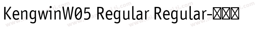 KengwinW05 Regular Regular字体转换